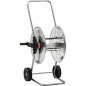 Dévidoir sur roues Karasto standard acier galva - roues matière plastique sortie tuyau 3/4"