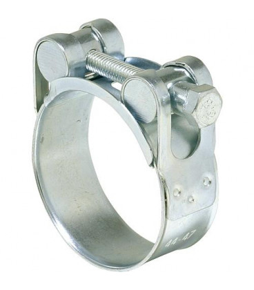Collier av boulons articules Inox V4a - W5 largeur bande 20mm/diam. 48-51 mm