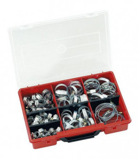 Assortiment colliers de serrage 105 pces galva : Torro SX9, DIN 3017 Vis C7