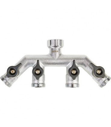 GEKA plus vanne a quatre voies fem G3/4", 4x male G3/4", MS