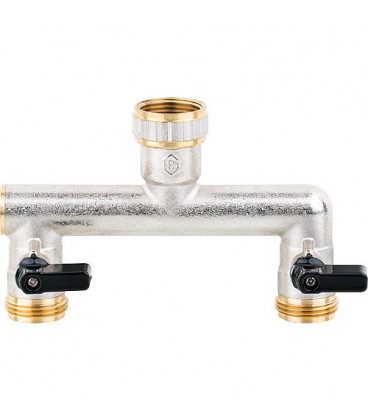 Robinet d'arret double ecrou DN25(1")x male DN25(1") lation nickele