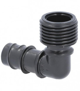Piece T pour tube de pose DN15(1/2") avec sortie DN15(1/2")male, emballage 2pieces