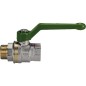 Robinet a boisseau spheriq ASTER ACS fem/male 1", certifie DVGW avec levier en alu vert