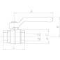 robinet laiton ASTER ACS f/f 3/8" avec levier alu rouge