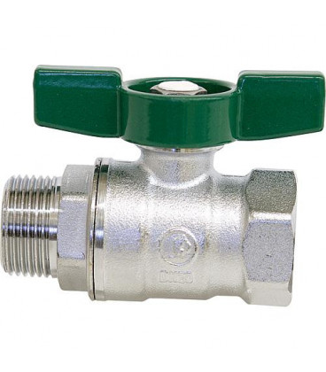 Robinet a bille d eau potable R 254D filet fem/filet mâle 3/4" PN16 Laiton chrome / poignee papillon