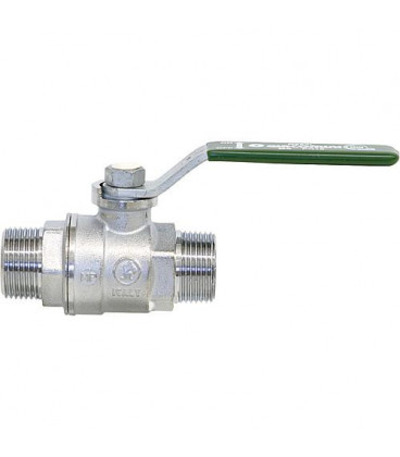 Vanne à boisseau sphérique sani- taire R253Dl,poi.papillon,laiton chromé m/m 1""