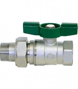 Robinet a bille d eau potable R 259D filet fem/filet mâle 1/2 x 3/4" PN16 Laiton chrome / poignee papillon