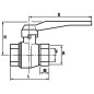 Vanne à boisseau spherique PN20 passage integral, avec levier R 3/4" femelle x femelle