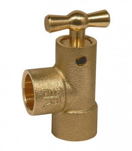Coude a souder laiton avec vidage, 14 x 14 mm