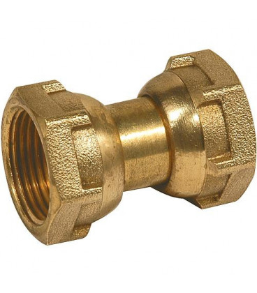 Raccord laiton droit avec écrou-chapeau 1" chapeau x 3/4" chapeau