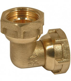 Equerre laiton avec écrou chapeau 3/4" chapeau x 3/4" chapeau