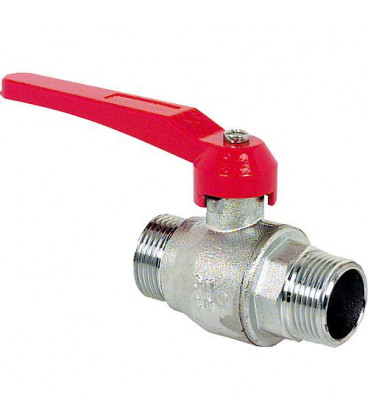 Vanne a boisseau spherique laiton PN20, passage integral R 11/4" filetage male x male