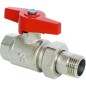 Vanne a boisseau spherique laiton PN10 avec raccords à vis, poignée papillon DN15 1/2" femelle - type 350