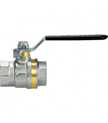 Robinet à bille en laiton femelle/femelle 1 1/2" avec levier à main en acier
