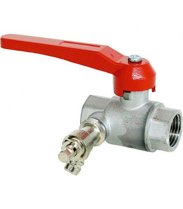 Vanne boisseau sphérique PN 20 R3/4" avec vidange modèle lourd