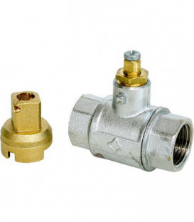 Vanne a boisseau spherique PN25 type 329 3/4" bilateral filetage femelle pour pans
