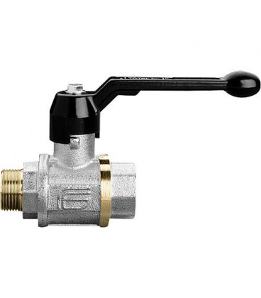 Robinet a bille en laiton TOTAL filetage male/femelle 1/4" avec levier manuel alu