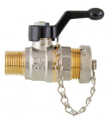 Robinet spherique Tappy fermeture avec petit levier manuel 1/2" PN40, DN15 1/2" male