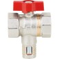 Robinet spherique laiton avec vanne de regulation de debit manuelle 3/4" femelle