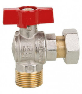 Robinet à bille laiton Aster ACS Fem/Male 3/4"x3/4" avec levier alu