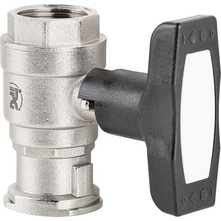 Robinet spherique T-isolation Type F,DN32(11/4")fem x DN25(1") bride, PN20, passage intégral