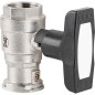 Robinet spherique T-isolation DN32 (11/4") fem x DN25(1") bride, PN 20, passage integral