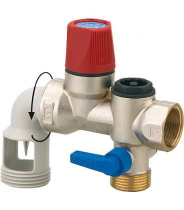 Groupe de securité SFR WATTS 3/4" coudé - inox