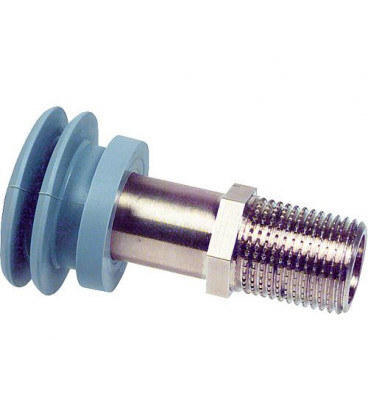 Garniture d'ecoulement urinoir laiton , 1/2" avec joint a levre, gris