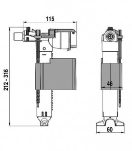 Soupape universelle de remplissage abu-multiflow R 3/8 laiton