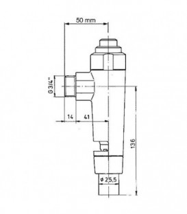 Robinet à bouton poussoir complet pour modèle 880 réservoir 3+6 litres
