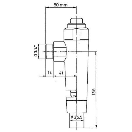 Robinet à bouton poussoir complet pour modèle 880 réservoir 3+6 litres