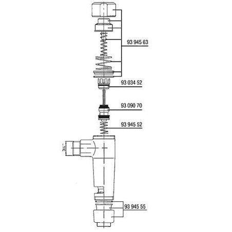 Robinet à bouton poussoir complet pour modèle 880 réservoir 3+6 litres