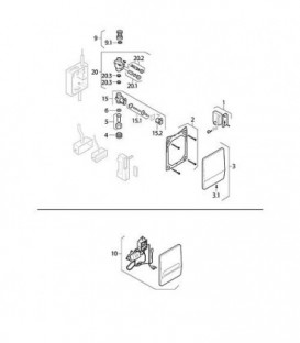 Geberit couvercle en acier chrome avec jeu de rechange IR Ref.Nr.240.841.00.1