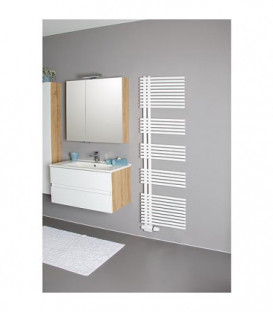 Seche-serviette Design Garda H x L 1132x600mm couleur blanc RAL9016