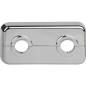 Rosaces doubles fendues, ABS LxlxH  95 x 50 x 7 mm, diam. 15 mm chromées, UE   10 pieces