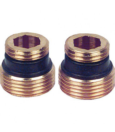 Nipple de transition 3/4" x 1/2" autoetanche emballage   2 pieces PL2050