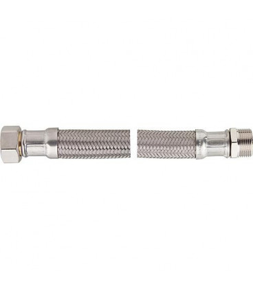 Flexible tressé KTW-A inox L 500 mm 3/4" femxmale