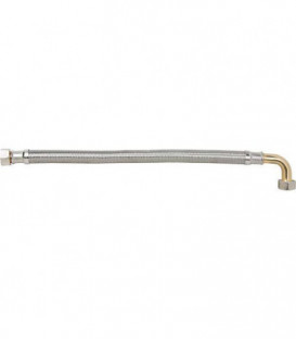 Flexible tressé KTW-A inox L 300 mm 1" coude fem x fem