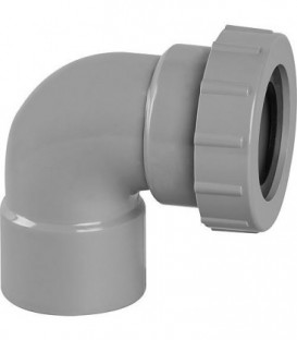 Coude PVC 87° femelle avec joint D 40mm