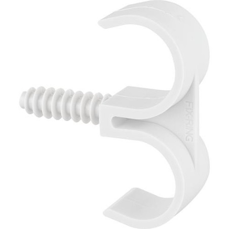 Fix-Ring diam. 25mm, 2-tuyaux trou percé 8mm   UE   100 pcs