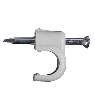 Collier a clou NS pour cable 7mm, clou 25mm emballage   100 pieces