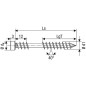 Vis cylindrique SPAX inox A4 filetage fixe T-STAR diam. 6,0x100mm, UE   100 pieces
