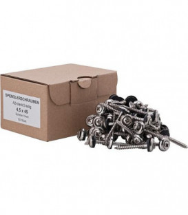Vis de plomberie fini brillant rondelle etanche, inox A2 diam. 4,5x35mm, UE   100 pcs