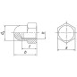 Ecrou borgne inox A4 DIN 1587, M6 Emballage   500 Pieces