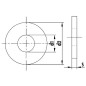 Rondelle DIN 9021 diam. 22 mm, zingue UE   50 pcs