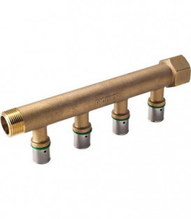Collecteur male femelle 3/4" pour PER a sertir d 12mm 6 departs