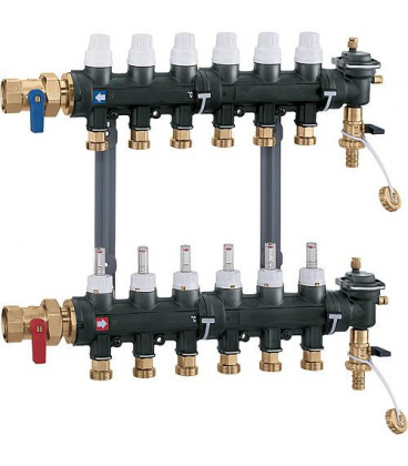 Repartiteur plastique pour FBH complet pour 10 groupes Repartiteur plastique pour FBH complet pour 10 groupes