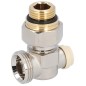 Raccord simple de robinet a bille soupape d'equerre 1/2" mâle raccord tube 3/4" "