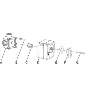 Servomoteur Easyflow 230-473 3 points 230 V AC 50 Hz 90° - 140s +jeu de montage MS-NRE