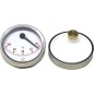 Thermometre bimetal a aiguille D 63mm excentrique, 0-100°C, bleu